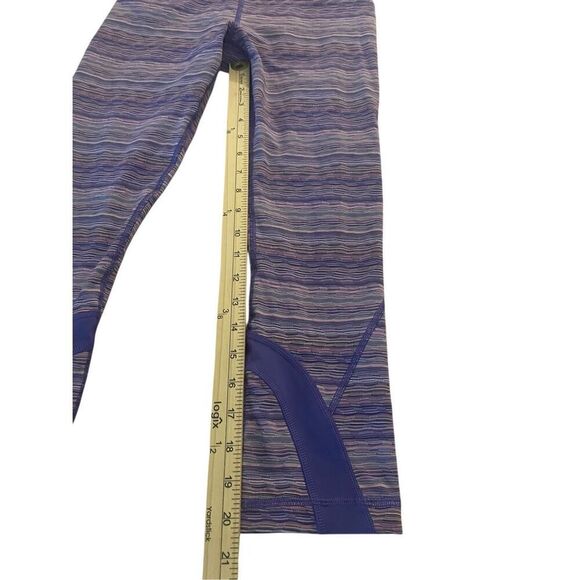 Lululemon Inspire Crop ll Capri leggings Space Dye Purple 6 - Picture 7 of 16
